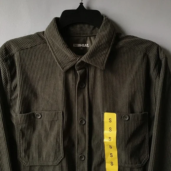 NWT 32 DEGREES HEAT Men’s Corduroy Chimera Lightweight Overshirt size Small - Picture 7 of 16
